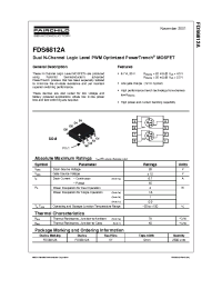 Datasheet FDS6812 manufacturer Fairchild