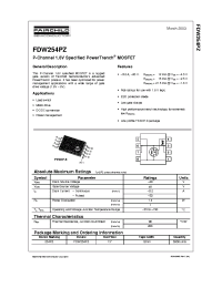 Datasheet FDW254PZ manufacturer Fairchild