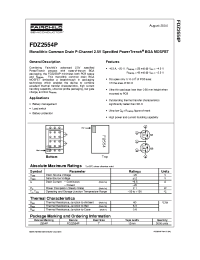 Datasheet FDZ2554P manufacturer Fairchild
