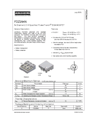 Datasheet FDZ294N manufacturer Fairchild
