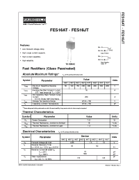 Datasheet FES16AT...FES16JT manufacturer Fairchild