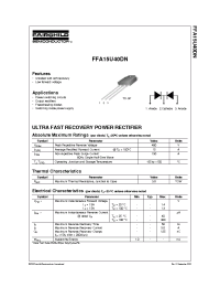 Datasheet FFA15U40DN manufacturer Fairchild