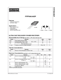 Datasheet FFPF06U40DP manufacturer Fairchild