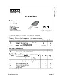 Datasheet FFPF10U30 manufacturer Fairchild