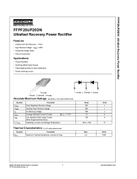 Datasheet FFPF20UP20DN manufacturer Fairchild