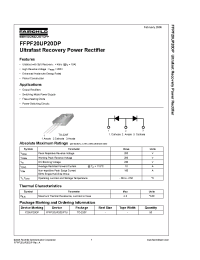 Datasheet FFPF20UP20DP manufacturer Fairchild