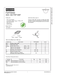 Datasheet FGPF30N30 manufacturer Fairchild