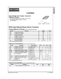 Datasheet FJAF6920 manufacturer Fairchild