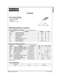 Datasheet FJL4215 manufacturer Fairchild