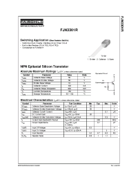 Datasheet FJN3301R manufacturer Fairchild