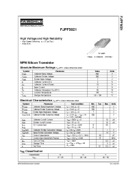 Datasheet FJPF5021 manufacturer Fairchild