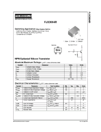 Datasheet FJX3004R manufacturer Fairchild