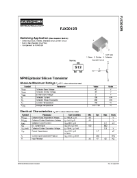 Datasheet FJX3012R manufacturer Fairchild