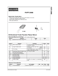 Datasheet FKPF12N80 manufacturer Fairchild