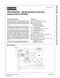 Datasheet FM24C08ULZ manufacturer Fairchild