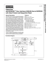 Datasheet FM93C56EN manufacturer Fairchild