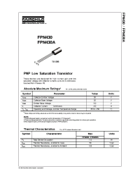 Datasheet FPN430 manufacturer Fairchild