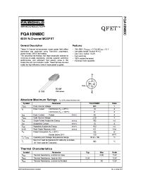 Datasheet FQA10N60C manufacturer Fairchild