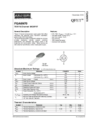 Datasheet FQA6N70 manufacturer Fairchild