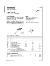 Datasheet FQAF70N15 manufacturer Fairchild