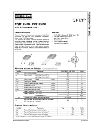 Datasheet FQB12N50 manufacturer Fairchild
