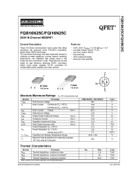 Datasheet FQB16N25C manufacturer Fairchild