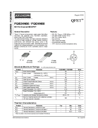 Datasheet FQB24N08 manufacturer Fairchild