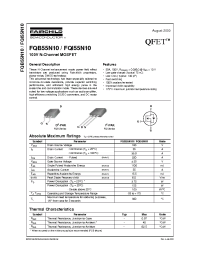 Datasheet FQB55N10 manufacturer Fairchild