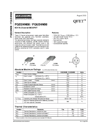Datasheet FQD24N08 manufacturer Fairchild