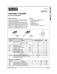 Datasheet FQI13N06 manufacturer Fairchild