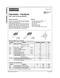 Datasheet FQI19N10L manufacturer Fairchild
