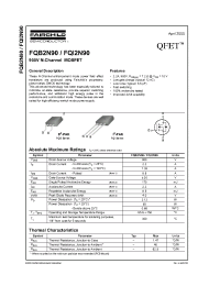 Datasheet FQI2N90 manufacturer Fairchild