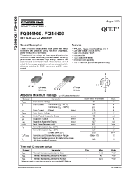 Datasheet FQI44N08 manufacturer Fairchild