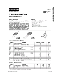 Datasheet FQI85N06 manufacturer Fairchild