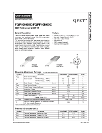 Datasheet FQPF10N60C manufacturer Fairchild