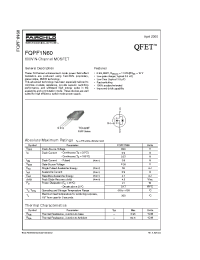 Datasheet FQPF1N60 manufacturer Fairchild