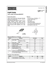 Datasheet FQPF7N10L manufacturer Fairchild
