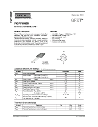 Datasheet FQPF7P06 manufacturer Fairchild