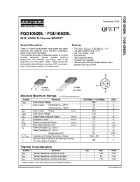 Datasheet FQU10N20L manufacturer Fairchild