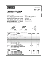 Datasheet FQU5N20L manufacturer Fairchild