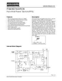 Datasheet FS6S0765RCB-TU manufacturer Fairchild