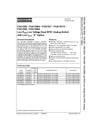 Datasheet FSA1256AL8X manufacturer Fairchild