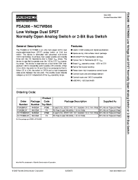 Datasheet FSA266K8X manufacturer Fairchild