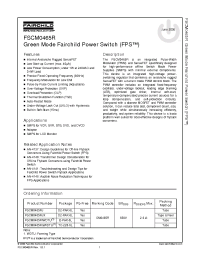 Datasheet FSCM0465RG manufacturer Fairchild