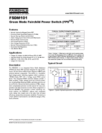 Datasheet FSDM101 manufacturer Fairchild