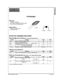 Datasheet FYPF0545S manufacturer Fairchild