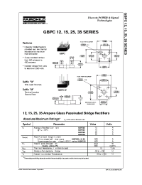 Datasheet GBPC35 manufacturer Fairchild