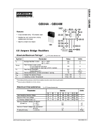 Datasheet GBU4A manufacturer Fairchild