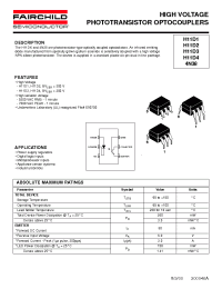 Datasheet H11D2300W manufacturer Fairchild