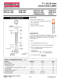 Datasheet HLMP-3301 manufacturer Fairchild